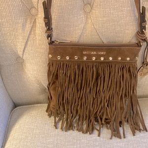 Michael Kors suede fringe crossbody